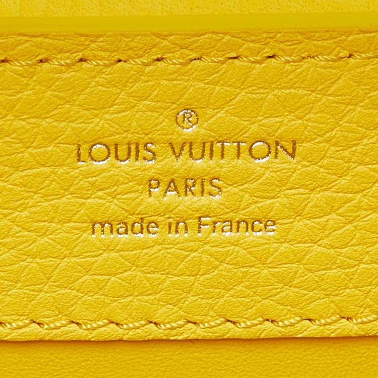 Pre Owned Louis Vuitton Citron Taurillon Leather Capucines Mini Bag
