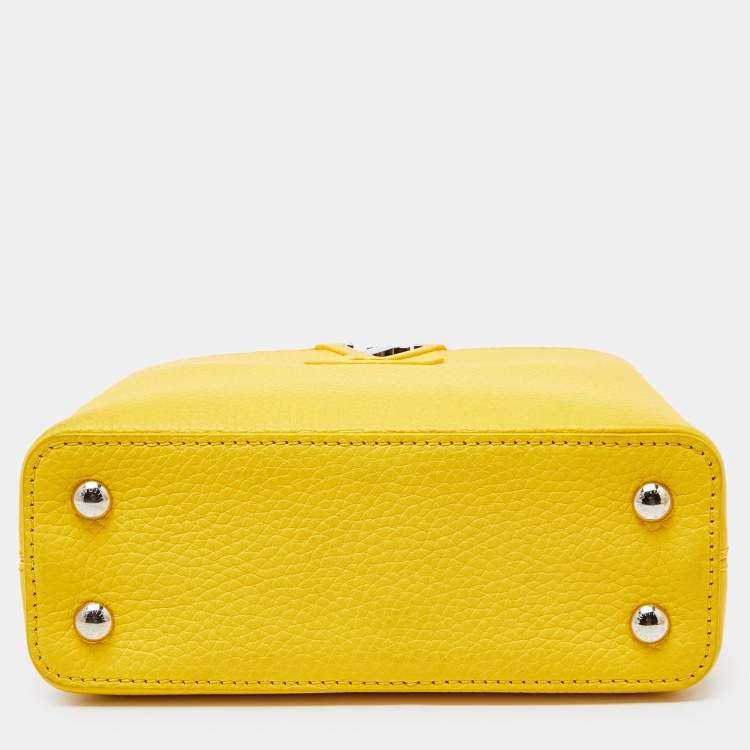 Pre Owned Louis Vuitton Citron Taurillon Leather Capucines Mini Bag
