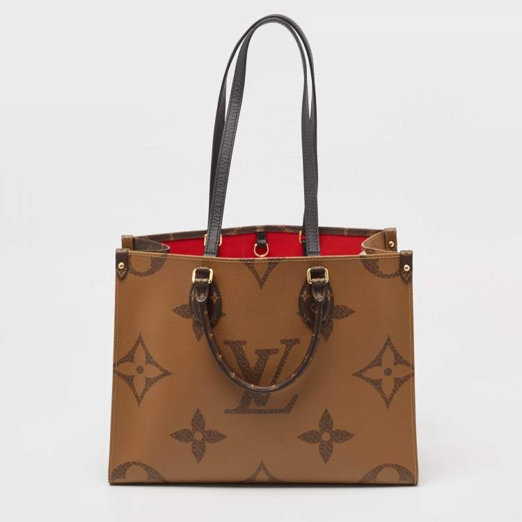 Pre Owned Louis Vuitton Reverse Monogram Giant Canvas Onthego MM Bag