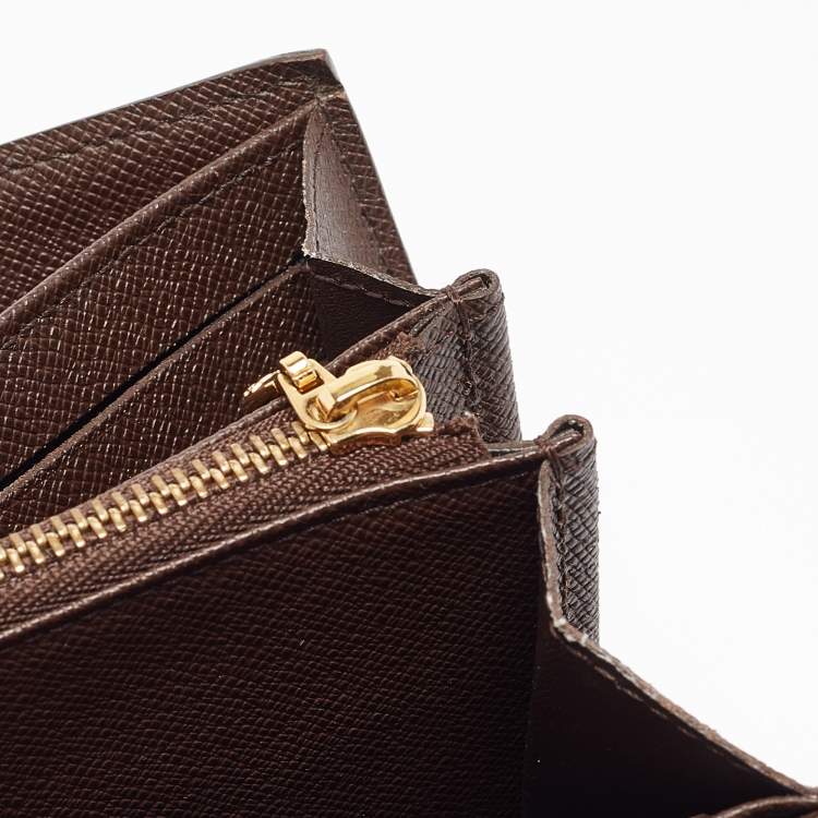 Pre Owned Louis Vuitton Damier Ebene Canvas Rosebery Wallet