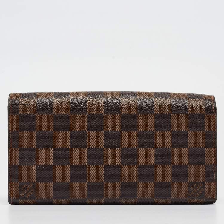 Pre Owned Louis Vuitton Damier Ebene Canvas Rosebery Wallet
