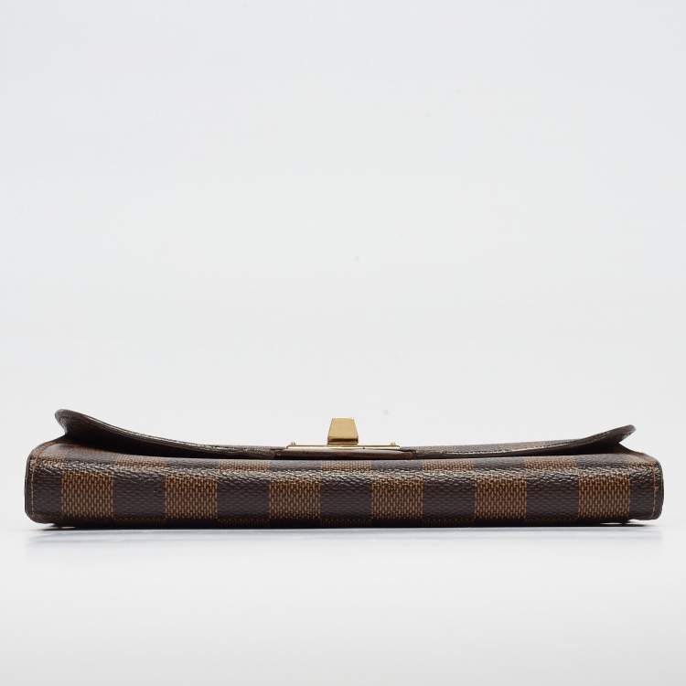 Pre Owned Louis Vuitton Damier Ebene Canvas Rosebery Wallet