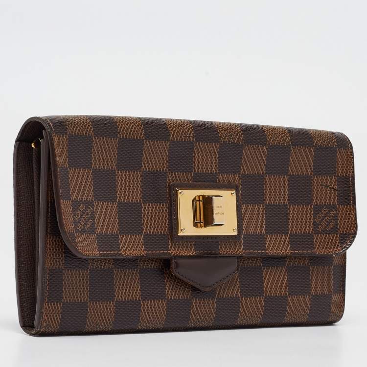 Pre Owned Louis Vuitton Damier Ebene Canvas Rosebery Wallet