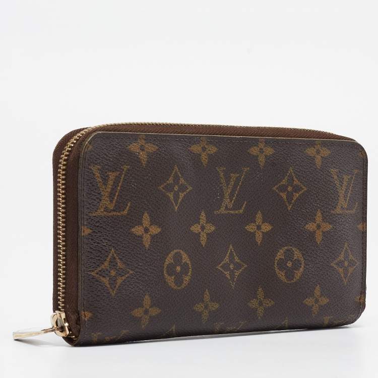 Pre Owned Louis Vuitton Monogram Canvas Zippy Compact Wallet