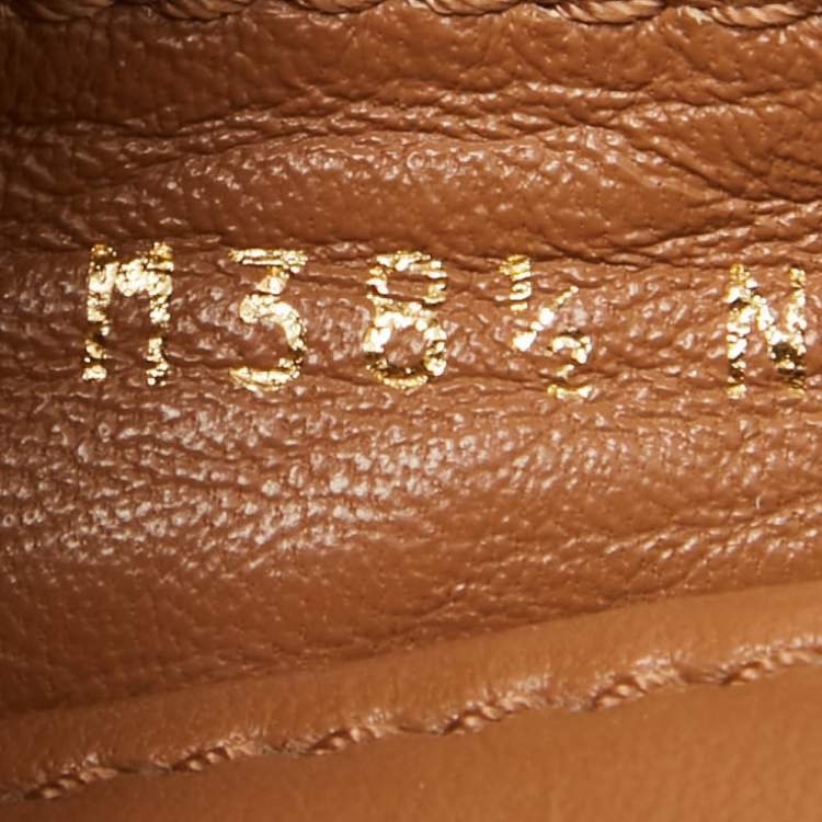 Pre Owned Louis Vuitton Brown Monogram Empreinte Leather Gloria Loafers Size 38.5