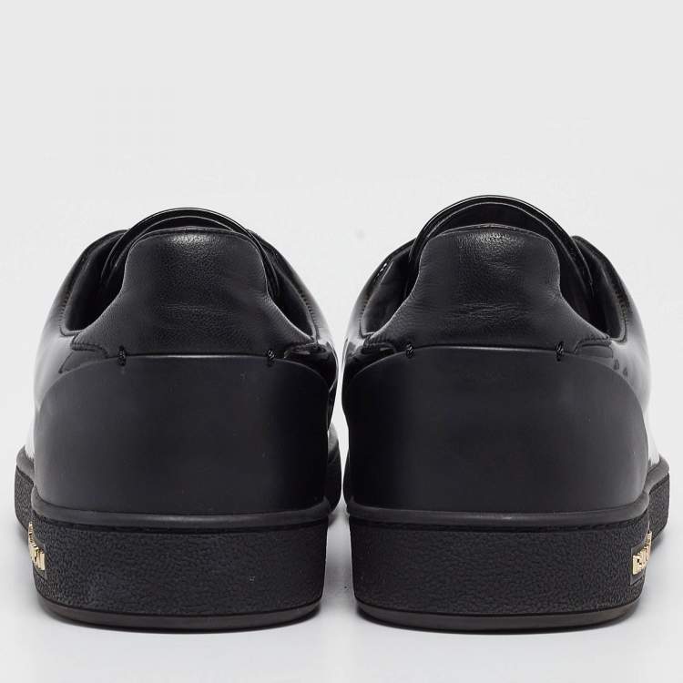 Pre Owned Louis Vuitton Black Patent Leather Frontrow Sneakers Size 37.5