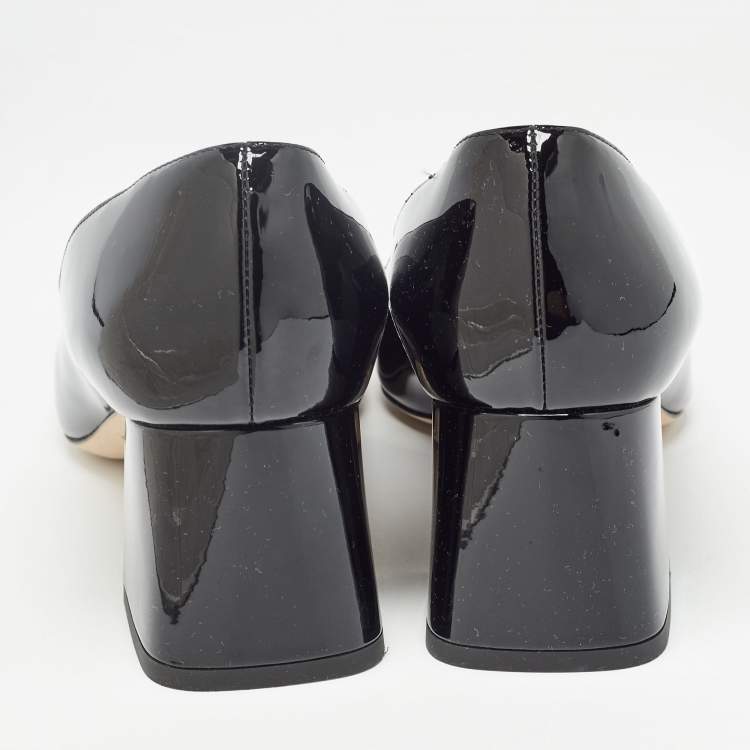 Pre Owned Louis Vuitton Black Patent Leather Shake Pumps Size 39