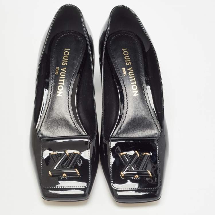 Pre Owned Louis Vuitton Black Patent Leather Shake Pumps Size 39