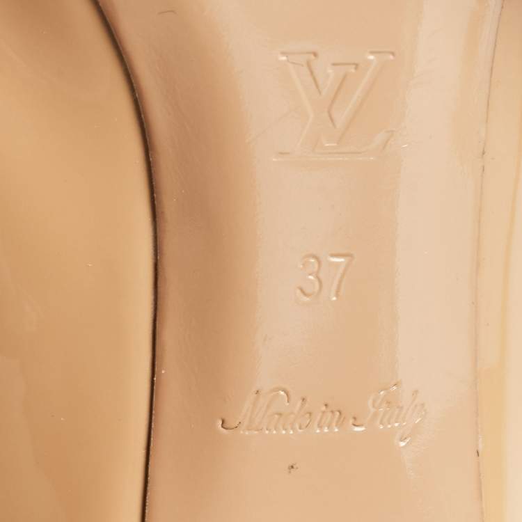 Pre Owned Louis Vuitton Beige Patent Leather Madeleine Pumps Size 37