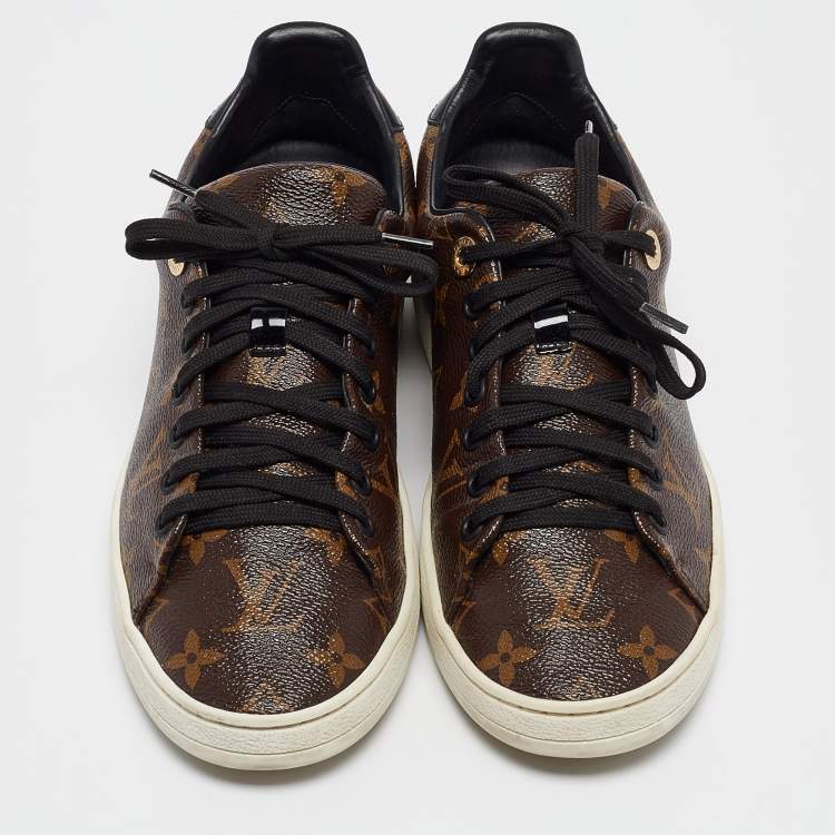مملوكة مسبقًا Louis Vuitton Brown/Black Monogram Canvas and  Leather Frontrow Sneakers Size 37.5