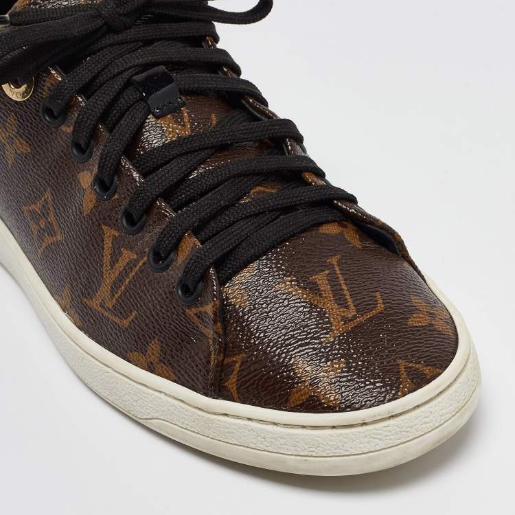 مملوكة مسبقًا Louis Vuitton Brown/Black Monogram Canvas and  Leather Frontrow Sneakers Size 37.5