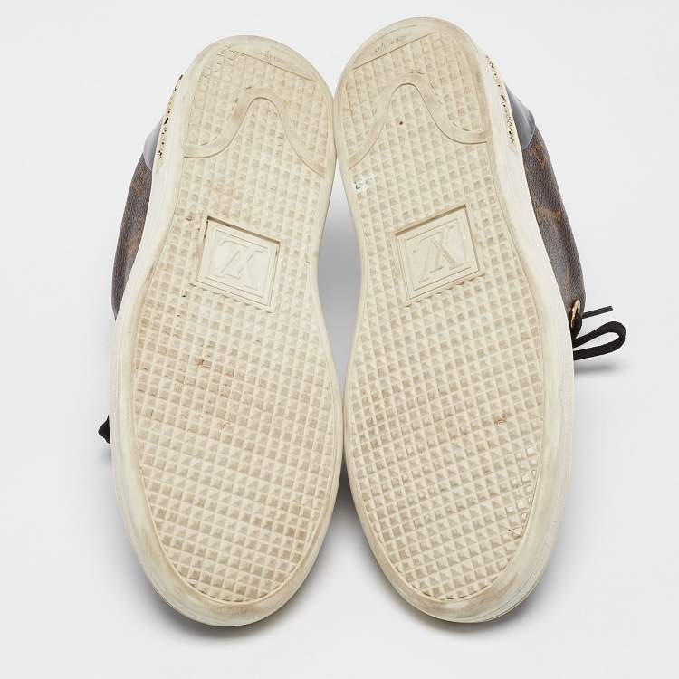 مملوكة مسبقًا Louis Vuitton Brown/Black Monogram Canvas and  Leather Frontrow Sneakers Size 37.5