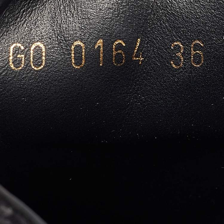 Pre Owned Louis Vuitton Black Leather And Suede Monogram Empreinte Wedge Sneakers Size 36