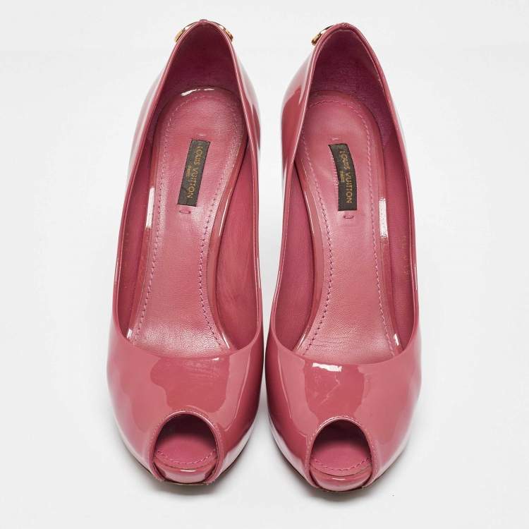 Pre Owned Louis Vuitton Pink Patent Leather Oh Really! Pumps Size 39