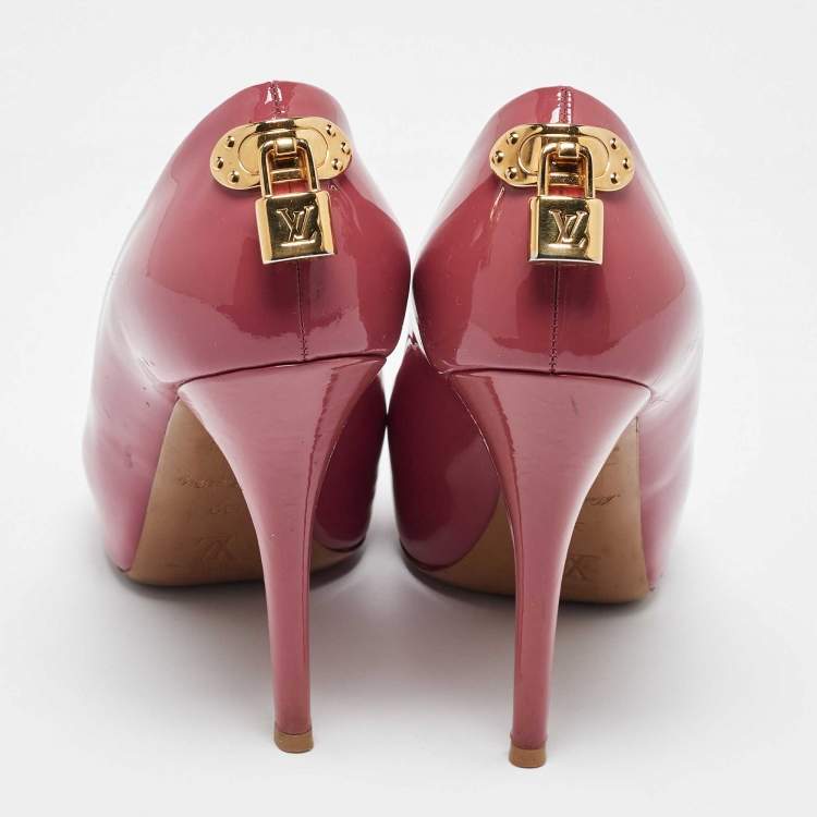 Pre Owned Louis Vuitton Pink Patent Leather Oh Really! Pumps Size 39