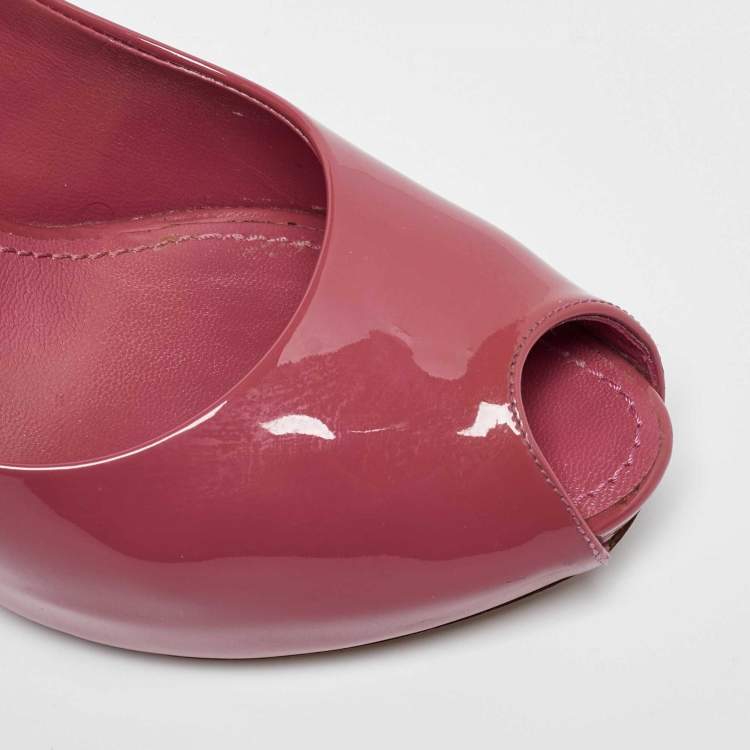 Pre Owned Louis Vuitton Pink Patent Leather Oh Really! Pumps Size 39