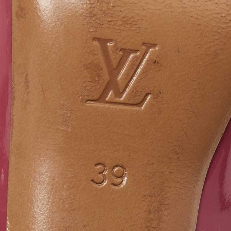 Pre Owned Louis Vuitton Pink Patent Leather Oh Really! Pumps Size 39