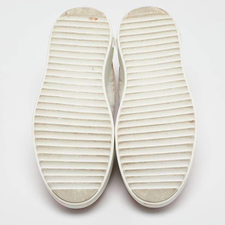 Pre Owned Louis Vuitton Multicolor Monogram Canvas and Leather Time Out Sneakers Size 38.5