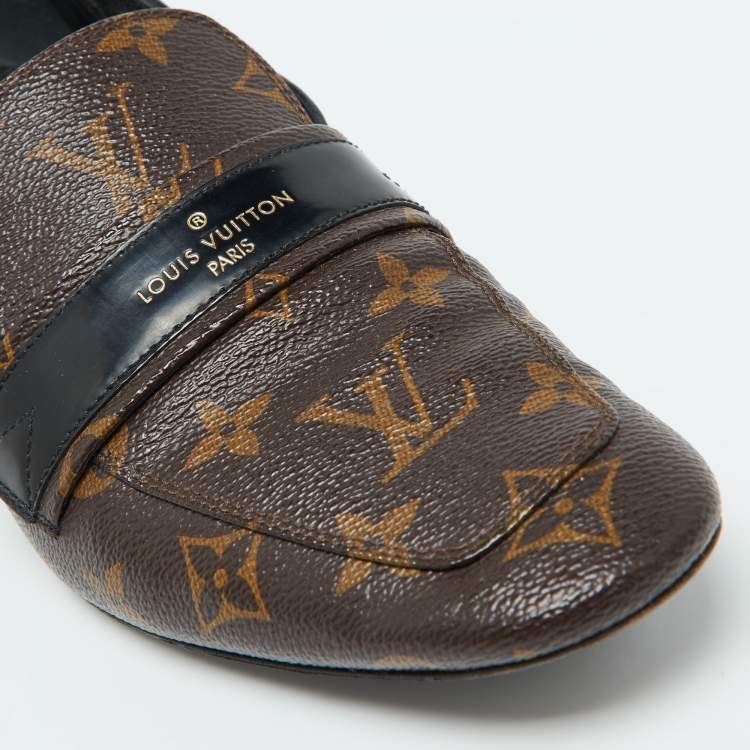 Pre Owned Louis Vuitton Monogram Coated Canvas Upper Case Loafers Size 40
