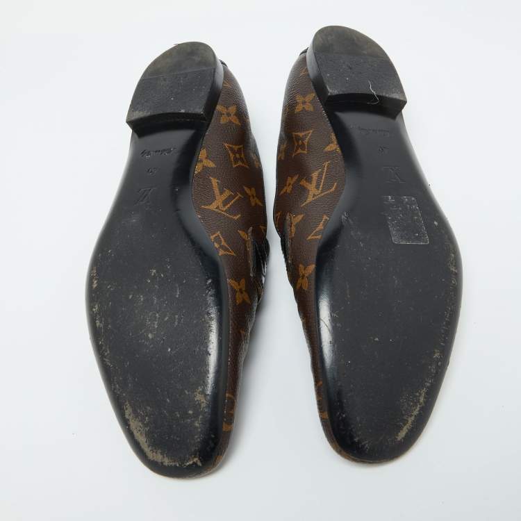 Pre Owned Louis Vuitton Monogram Coated Canvas Upper Case Loafers Size 40