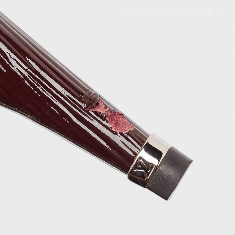 Pre Owned Louis Vuitton Brown Patent Epi Leather Joyce Pumps Size 39