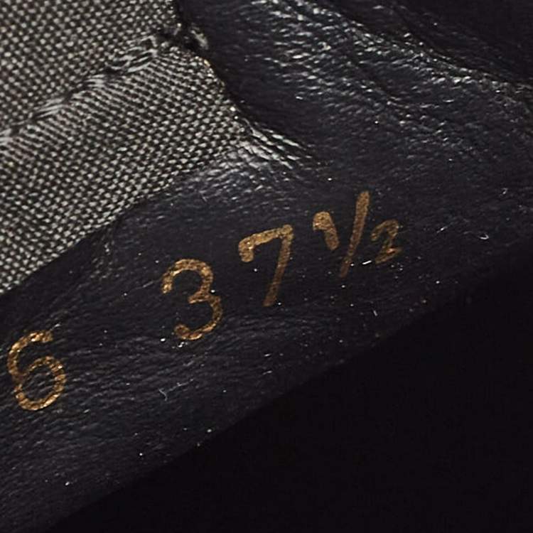 Pre Owned Louis Vuitton Black Perforated Leather and Suede Run Away Sneakers Size 37.5