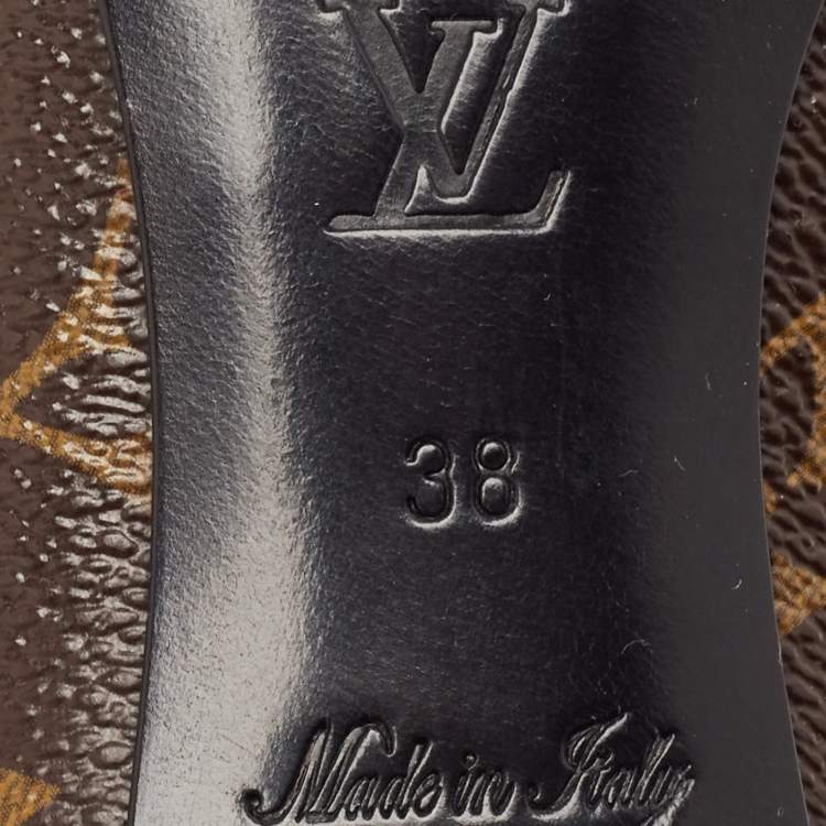 Pre Owned Louis Vuitton Monogram Canvas and Patent Leather Fetish Pumps Size 38