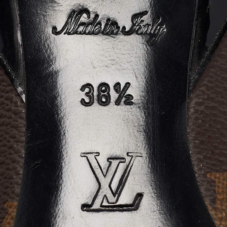 مملوكة مسبقًا Louis Vuitton Brown Monogram Coated Canvas Chérie Pointed Toe Pumps Size 38.5