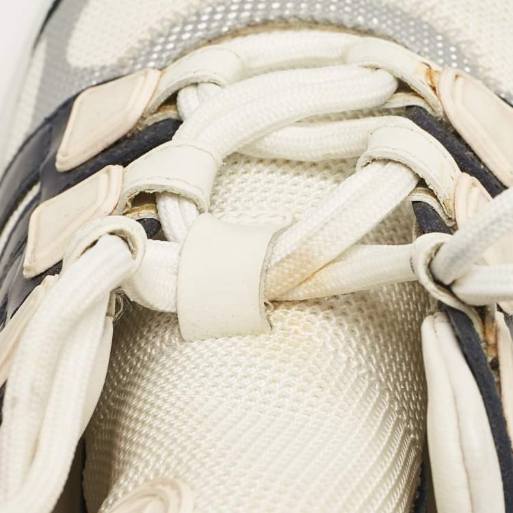 Pre Owned Louis Vuitton Multicolor Leather and Mesh Archlight Lace Up Sneakers Size 38.5