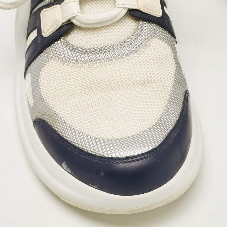 Pre Owned Louis Vuitton Multicolor Leather and Mesh Archlight Lace Up Sneakers Size 38.5