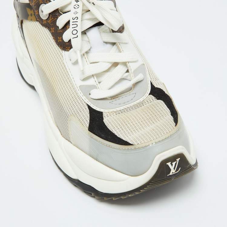 Pre Owned Louis Vuitton Tri Color Mesh and Monogram Canvas Low Top Sneakers Size 38