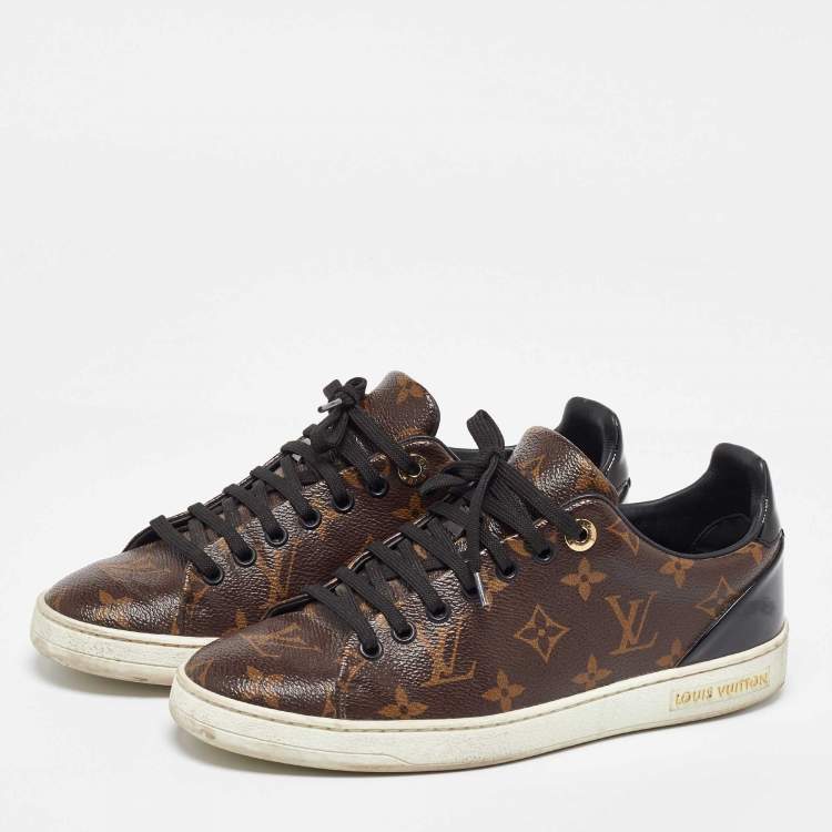 Pre Owned Louis Vuitton Monogram Canvas Frontrow Low Top Sneakers Size 38