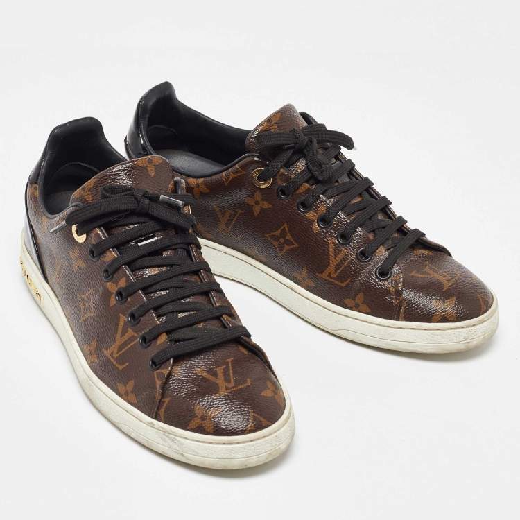 Pre Owned Louis Vuitton Monogram Canvas Frontrow Low Top Sneakers Size 38