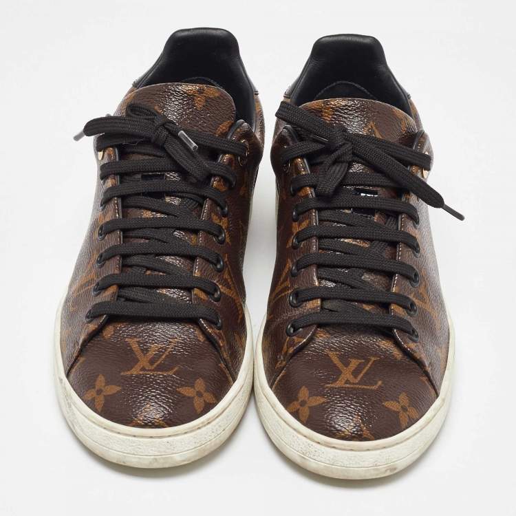 Pre Owned Louis Vuitton Monogram Canvas Frontrow Low Top Sneakers Size 38