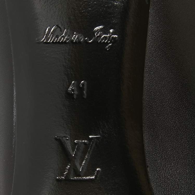 Pre Owned Louis Vuitton Black Leather Heartbreaker Pumps Size 41