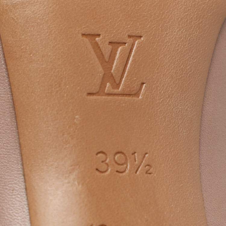 Pre Owned Louis Vuitton Beige Leather Oh Really! Peep Toe Pumps 39.5