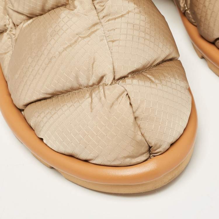 Pre Owned Louis Vuitton Beige Nylon Pillow Confort Boots Size 39