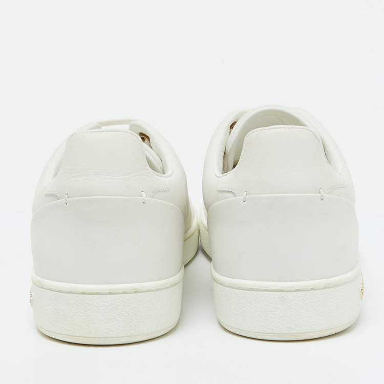 مملوكة مسبقًا Louis Vuitton White Leather Frontrow Low Top Sneakers Size 40