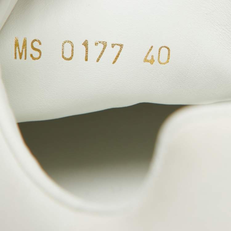 مملوكة مسبقًا Louis Vuitton White Leather Frontrow Low Top Sneakers Size 40
