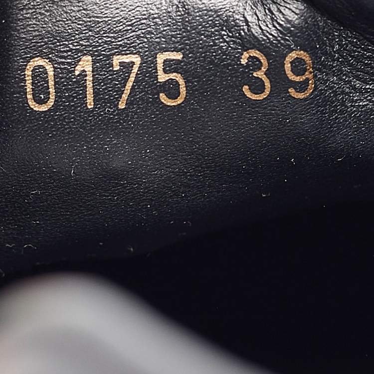 Pre Owned Louis Vuitton Black Leather and Suede Run Away Lace Up Sneakers Size 39