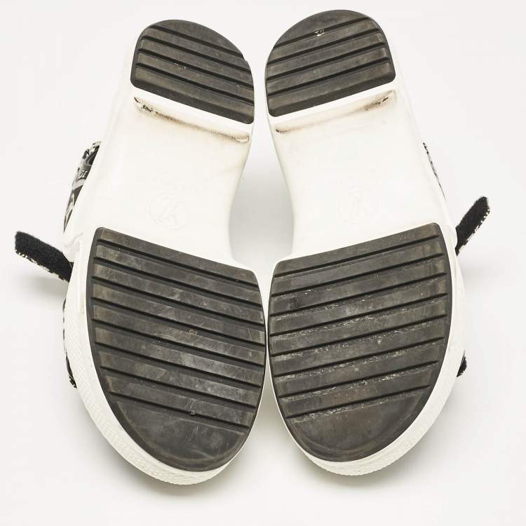 Pre Owned Louis Vuitton Black/White Archlight Ankle Strap Sandals Size 39