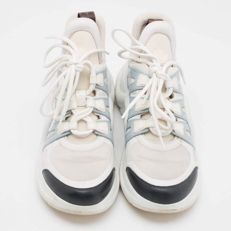 Pre Owned Louis Vuitton Multicolor Leather and Fabric Archlight Sneakers Size 39