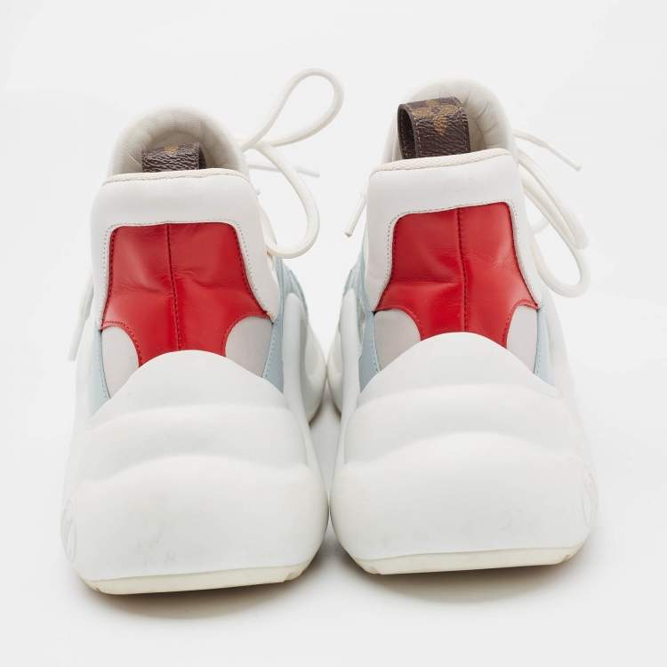 Pre Owned Louis Vuitton Multicolor Leather and Fabric Archlight Sneakers Size 39