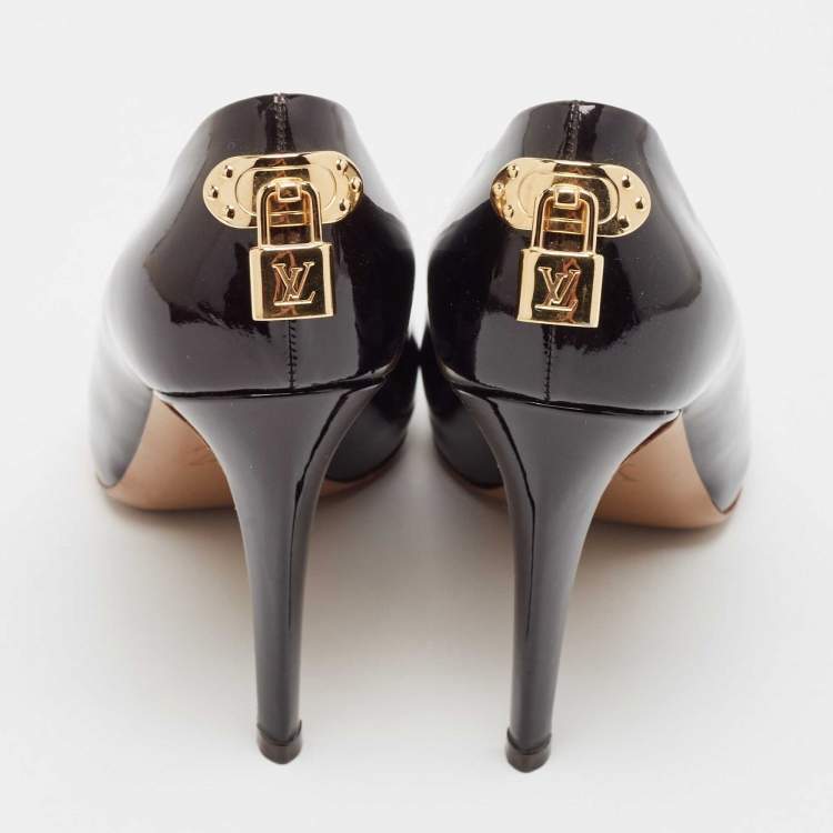 مملوكة مسبقًا Louis Vuitton Burgundy Patent Leather Oh Really! Platform Pumps Size 38.5
