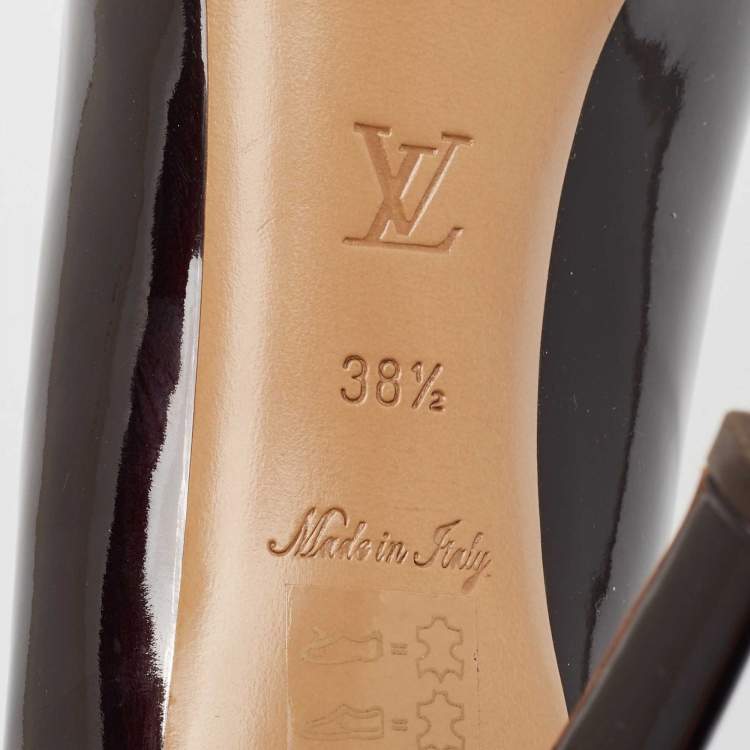 مملوكة مسبقًا Louis Vuitton Burgundy Patent Leather Oh Really! Platform Pumps Size 38.5