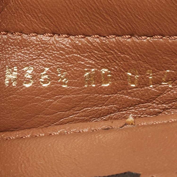Pre Owned Louis Vuitton Brown Monogram Empreinte Leather Gloria Loafers Size 36.5