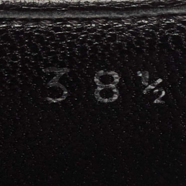 Pre Owned Louis Vuitton Black Glossy Leather Buckle Oxfords Size 38.5