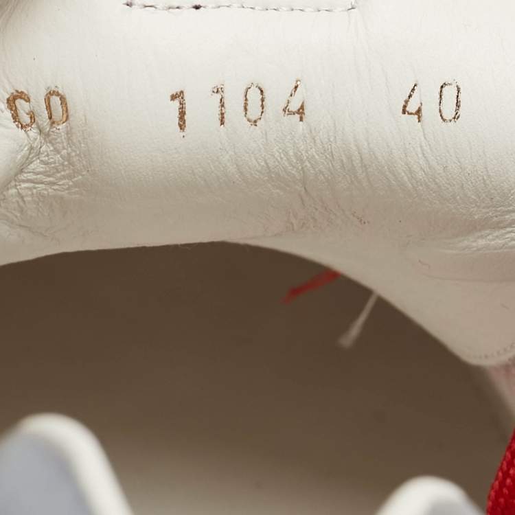 مملوكة مسبقًا Louis Vuitton Red Patent Leather and Suede Run Away Low Top Sneakers Size 40