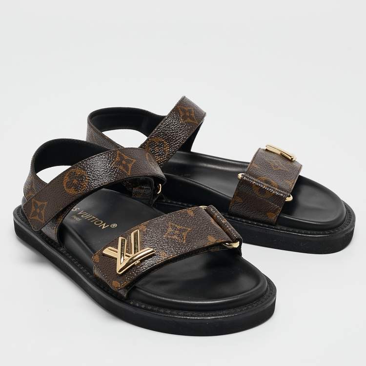 مملوكة مسبقًا Louis Vuitton Monogram Canvas Sunset Flat Sandals Size 36