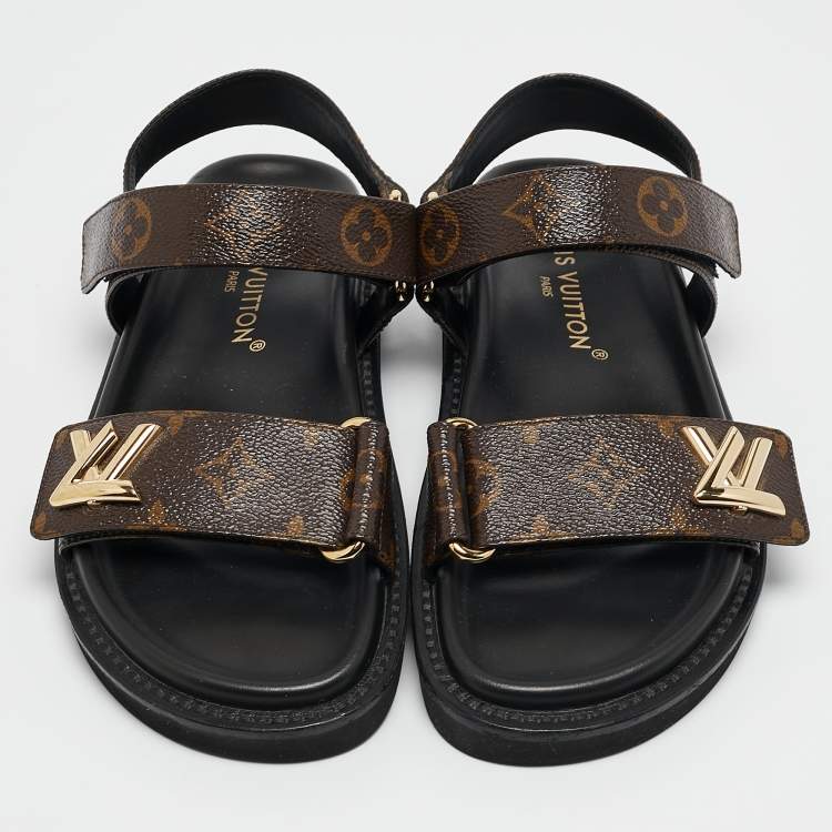 مملوكة مسبقًا Louis Vuitton Monogram Canvas Sunset Flat Sandals Size 36